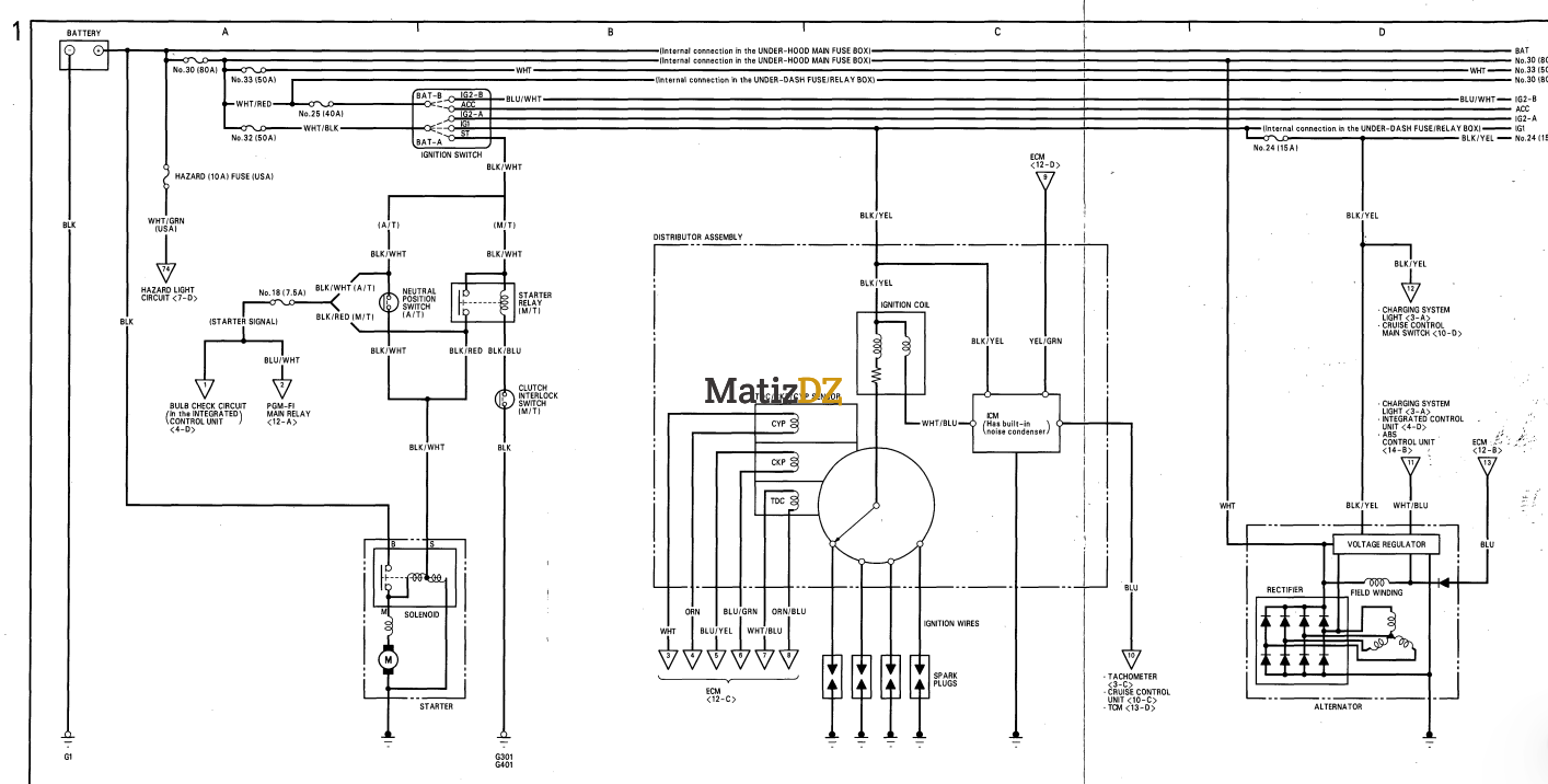Acura Integra1993 Electrical diagram
